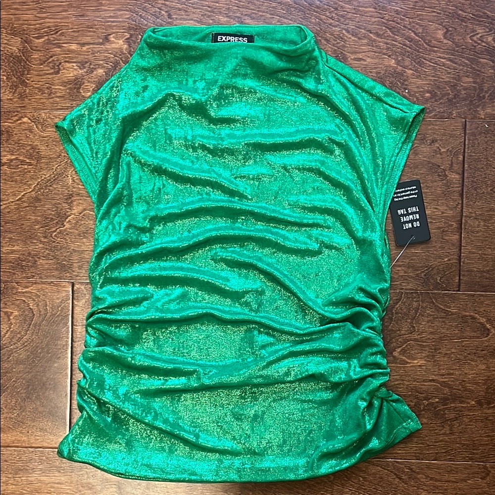 Express Emerald Shimmer Blouse